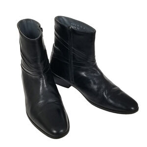 Nunn Bush Ankle Boots Men's 13 Wide Black Leather Beatle Chelsea Retro Classic